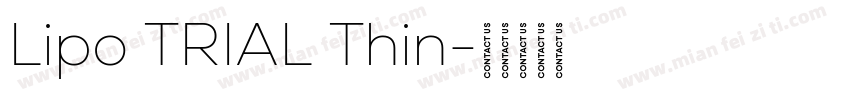 Lipo TRIAL Thin字体转换